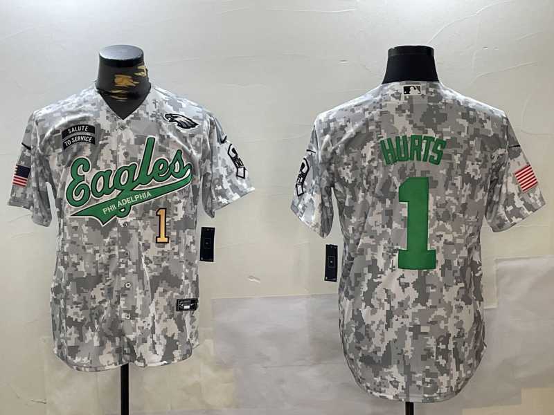 Men's Philadelphia Eagles #1 Jalen Hurts Arctic Camo 2024 Salute to Service Stitched Baseball Jerseys,We sell and wholesale Men's Philadelphia Eagles #1 Jalen Hurts Arctic Camo 2024 Salute to Service Stitched Baseball Jerseys on line form chian!